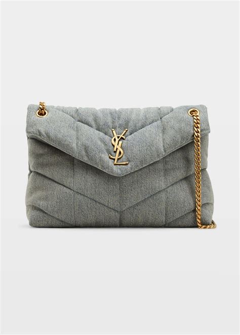 ysl denim puffer medium|ysl puffer pouch.